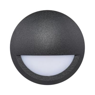 Surface Mounted Step Light with Eyelid Black