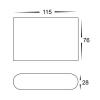 LISSE DOWN Surface Mounted Wall Light White