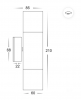 TIVAH Up/Down Wall Pillar Light Antique Brass