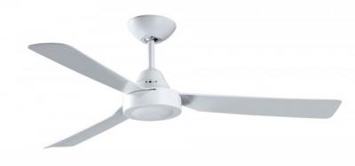 BULLET - 48"/1220mm ABS 3 Blade Ceiling Fan - White - Indoor/Cov