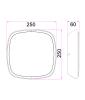 DOCCIA WALL /CEILING LED S/M WH RND 3000K 20W IP65 105.8D