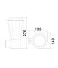 GEB WALL LED S/M Dark Grey Tapered 3000K 13W IP54 327D