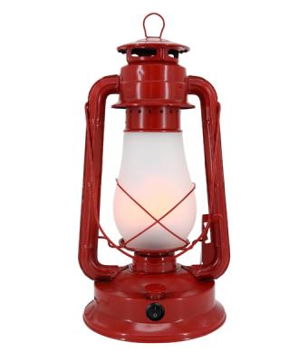 TABLE LAMP 12V ES Replica Kerosine GLOSS RED Rechargeable (incl