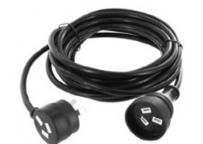 EXTENSION LEAD Piggy Back Black 2meters