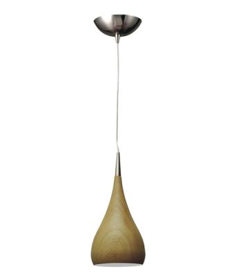 PENDANT ES 60W OAK WOOD BELL OD160mm x H360mm 3m cable WTY 1YR
