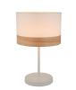 TABLE LAMP ES (Max 72W Hal) Medium RND (WH Cloth Shade with Blon