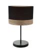 TABLE LAMP ES  (Max 72W Hal) Medium RND (BLK Cloth Shade with Bl