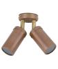 PILLAR DOUBLE ADJ MR16 12V AGED COPPER IP54 (no globes)