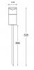 SPIKE MR16 12-24V FIXED BLACK L535mm IP65