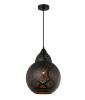 PENDANT ES 72W BLK BELL with Gold interior OD 300mm x H390mm 3m