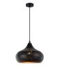 PENDANT ES 72W BLK Champagne Glass with Gold Interior OD250mm x