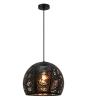 PENDANT ES 72W BLK Embossed Dome with BLK interior OD300mm x H24