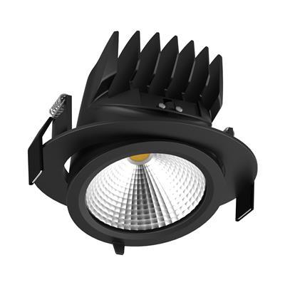 SCOOP-25 RND 25W LED KIT BLK TRIO