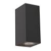 QUANTUM Square Up & Down Wall Light, Clear glass diffuser