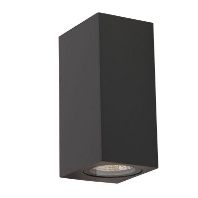 QUANTUM Square Up & Down Wall Light, Clear glass diffuser