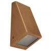 Copper wall light with frosted tempered glass