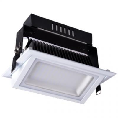38W Black finish White  LED Rectangular 90 degree tilt  LED Shop