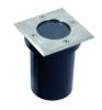 Crown Square inground light fitting with MR16 base stainless ste