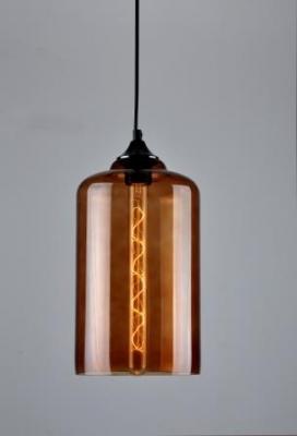 Danelle Hand Blown Amber Glass Pendant