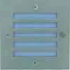 240V White LED Large square grill front wall fitting
