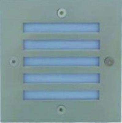 240V White LED Large square grill front wall fitting