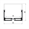 2M WH - Wide & Deep Surface/Extra Height W55xH50mm