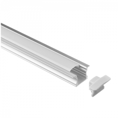 2M ALUM - Deep Recessed Profile Diffuse, Cut Out: W17.3xH14.5mm