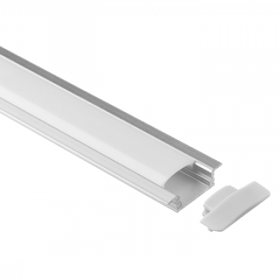 3M ALUM - Recessed Profile Diffuser, Cut Out: W17.3xH7mm