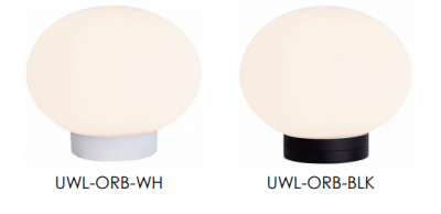 ORB FROSTED GLASS 110MM WHITE OR BLACK PLATE