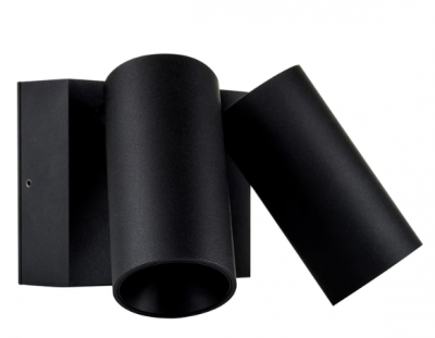 Revo Black Double Adjustable Wall Light