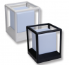 CUBE SHAPED PILLAR MOUNT BLACK IP65 E27