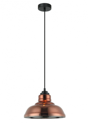 LAMINA4: Retro Copper Coloured Dome Glass Pendant Light