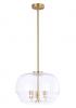 CUAD3 Clear Wine Glass Shape Pendant Light