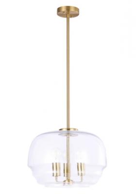 CUAD3 Clear Wine Glass Shape Pendant Light