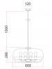 CUAD2 Amber Flat Top Dome Glass Pendant Light