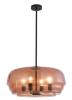 CUAD2 Amber Flat Top Dome Glass Pendant Light
