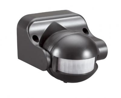 Infrared PIR Adjustable Surface Mounted Sensors IP44 BLACK