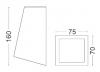 WEDGE WALL LIGHT GU10 316SS IP44