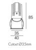 SARIA 6 MINI TILT 6W 3CCT 38D IP44 DOWNLIGHT