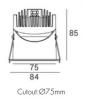SARIA 12 TILT 12W 3CCT 38D IP44 DOWNLIGHT