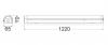 BAT 1220MM 20/40W Dual Power 3CCT Batten Light