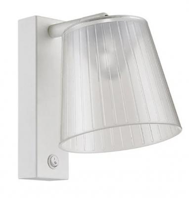 CHESTER LED Wall Light White With Switch Clear PS Shade