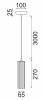 KOLONNE GU10 Ribbed Cylinder Pendant Light. GOLD, BLACK OR WHITE