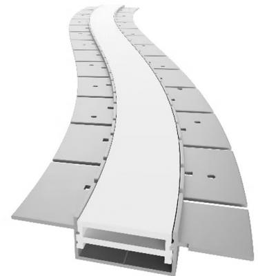 PLASTER FLEXIBLE ALUMINIUM PROFILE WIDE. PRICE PER METER