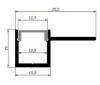 CORNER PLASTER RECESSED PROFILE. PRICE PER METER