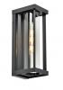 Nalia Galvanised Iron Black Wall Light IP44