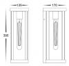 Nalia Galvanised Iron Black Wall Light IP44