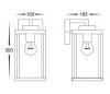 Micah Galvanised Iron Black Wall Light IP44