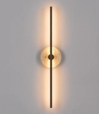 RIMINI TRAVERTINE VINTAGE BRASS WALL LIGHT
