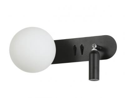HARLOW Twin Switched Wall and Reading Light Black